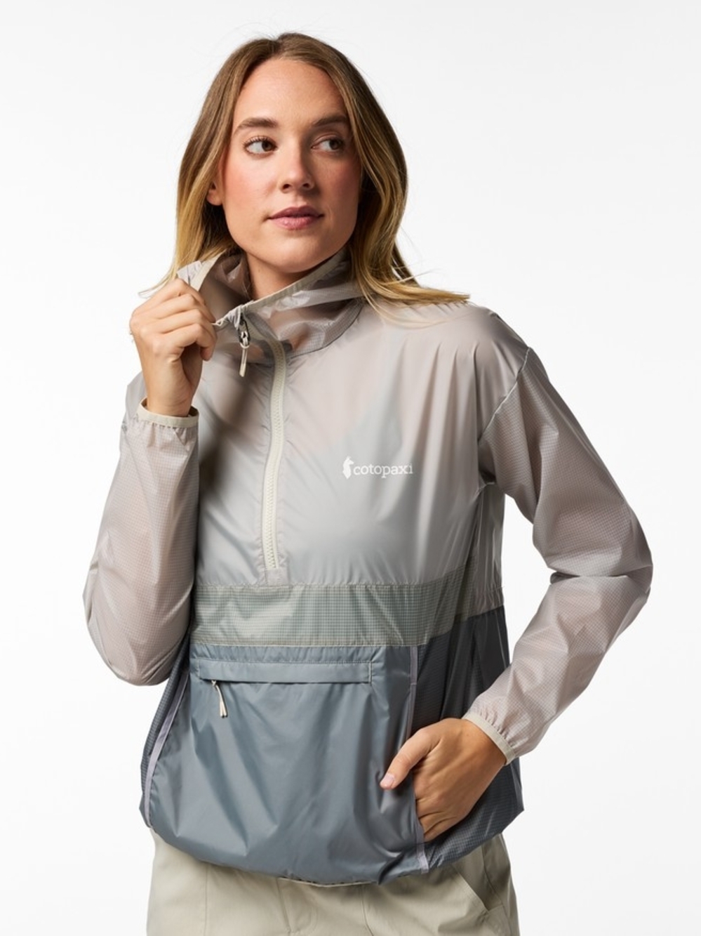 cotopaxi Women's Lightweight Gray Pullover Anorak Jacket